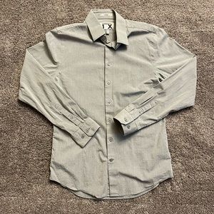 Men’s Express 1MX Fitted Grey Shirt Size Small 14-14.5